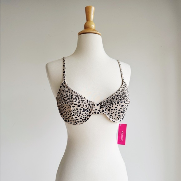 NWT XHILARATION Cheetah Print Underwire Bikini Top Size M - Picture 1 of 4